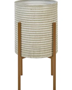 Vaso per piante rialzato ALPINUS Metallo 31 cm Tortora