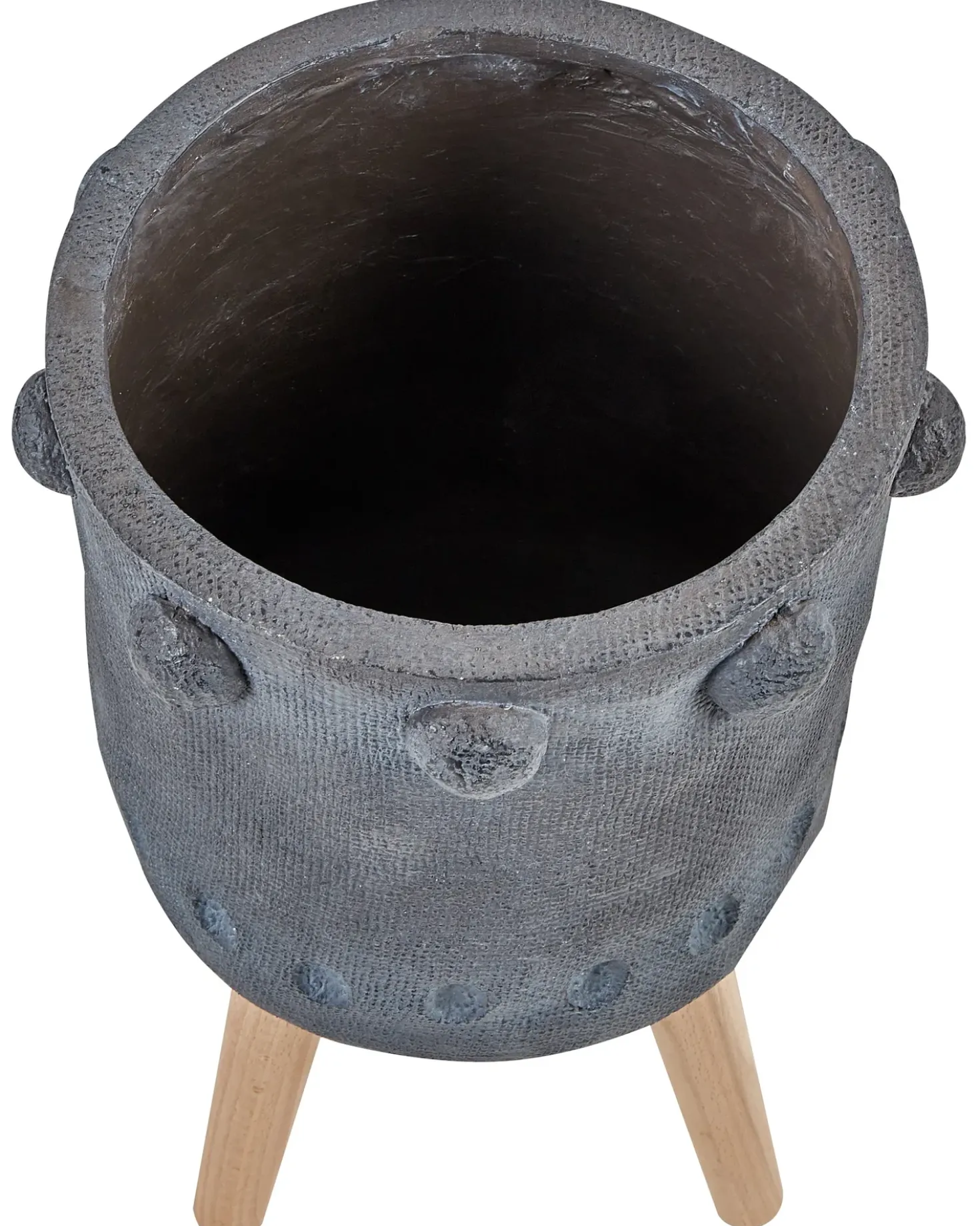 Vaso per piante rialzato BRUNNERA 24 cm Grigio grafite