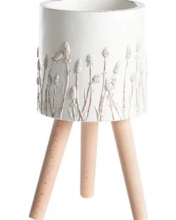 Vaso per piante rialzato JANINA 24 cm Bianco sporco
