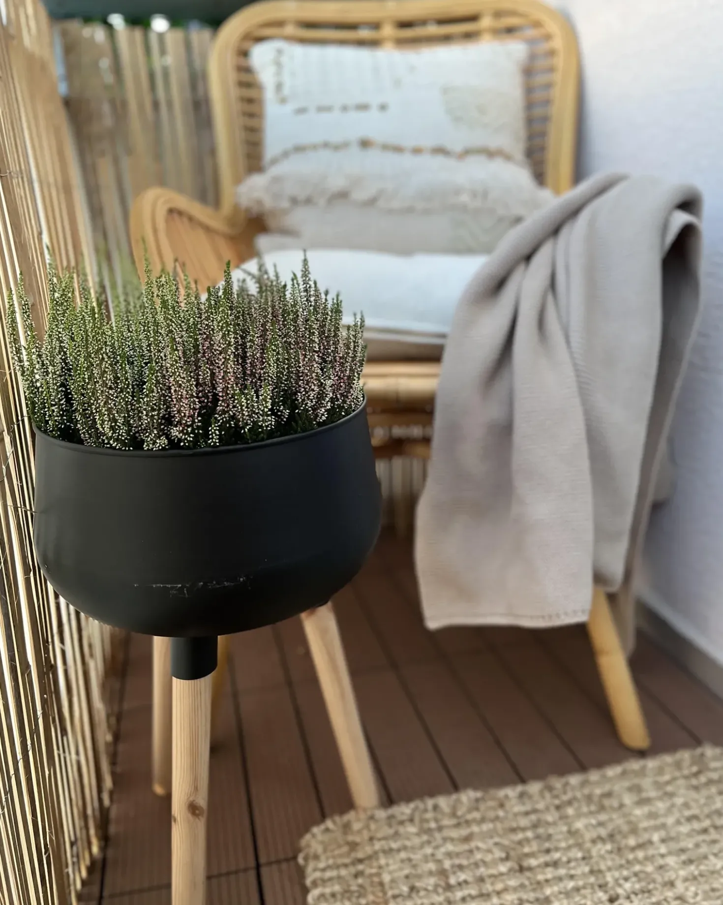 Vaso per piante rialzato AGROS Metallo 30 cm Nero