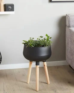 Vaso per piante rialzato AGROS Metallo 30 cm Nero