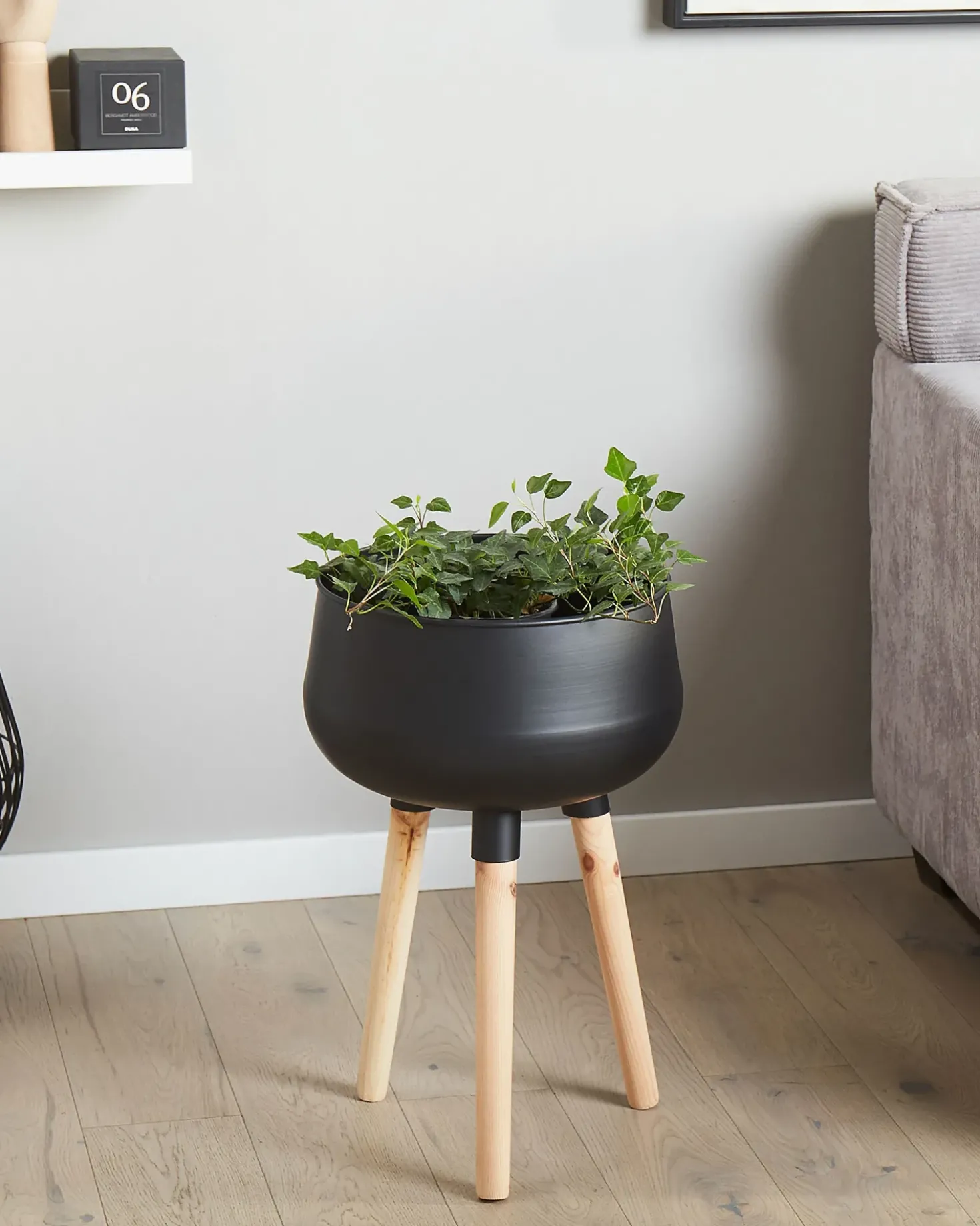 Vaso per piante rialzato AGROS Metallo 30 cm Nero