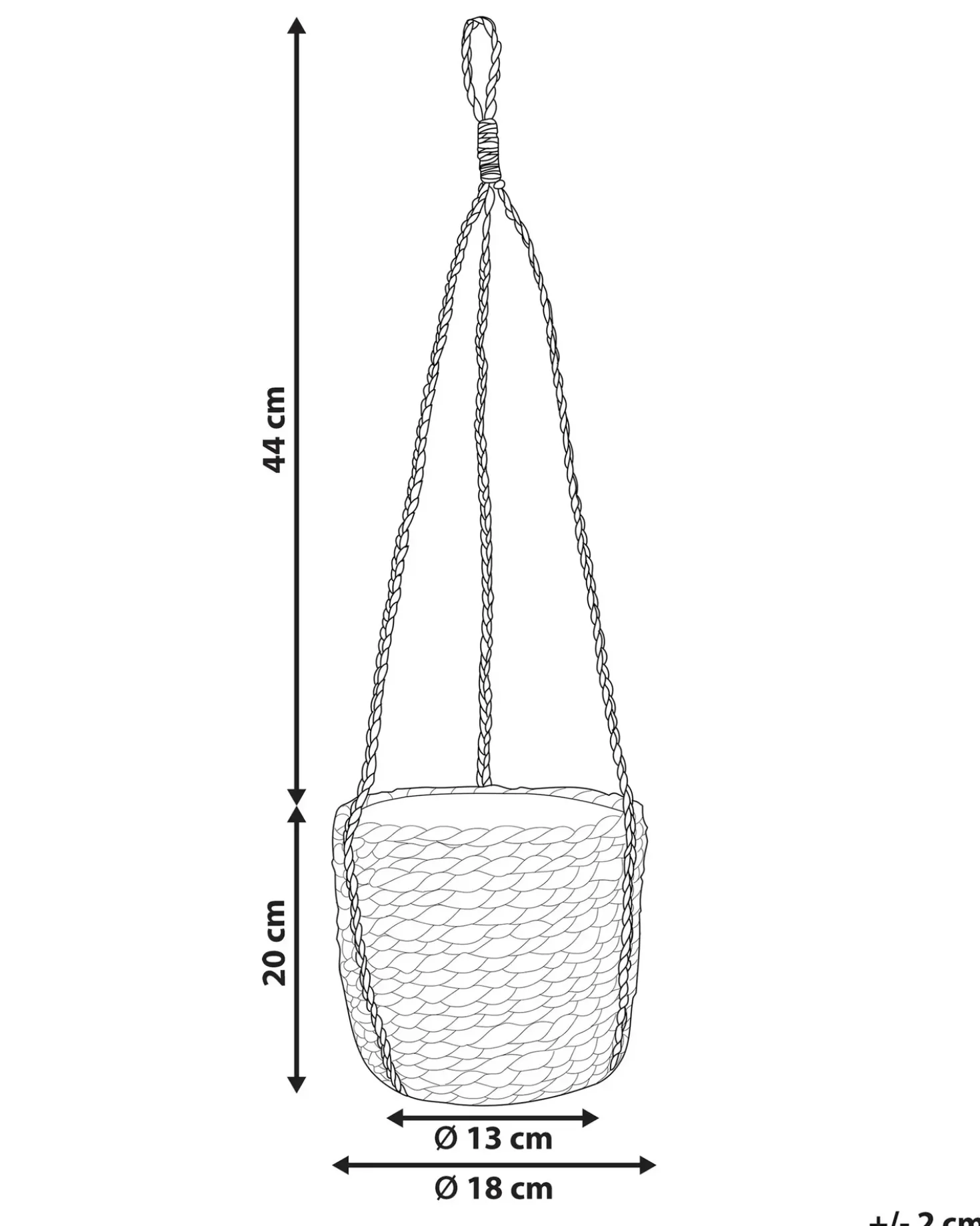 Vaso per piante RUFFE Alghe marine 18 cm Naturale