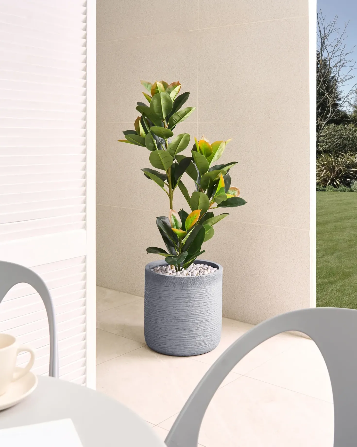 Vaso per piante SAMOS 42 cm Grigio