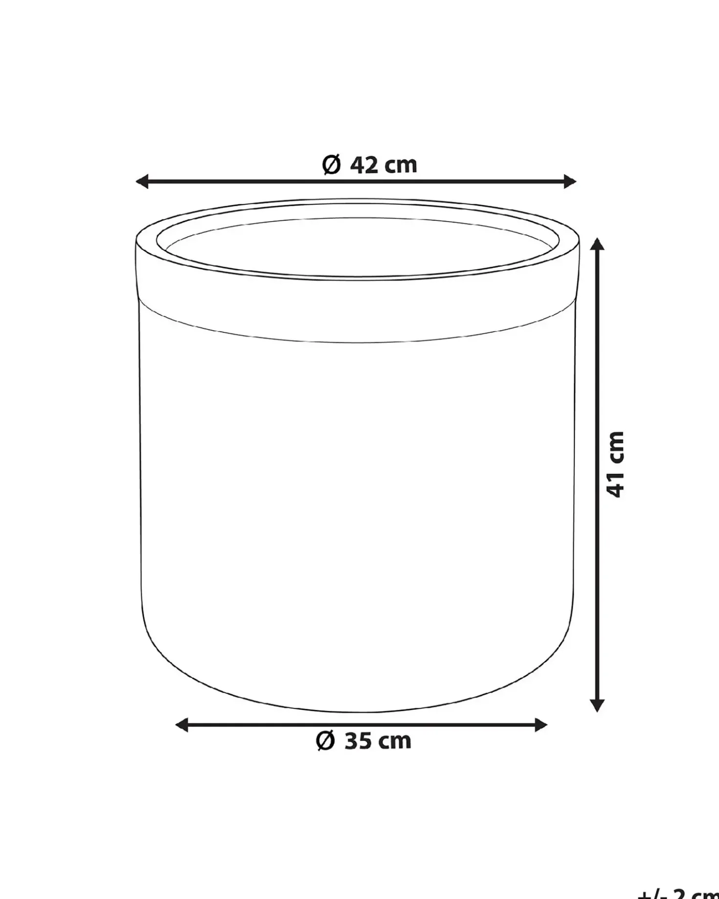 Vaso per piante SAMOS 42 cm Grigio