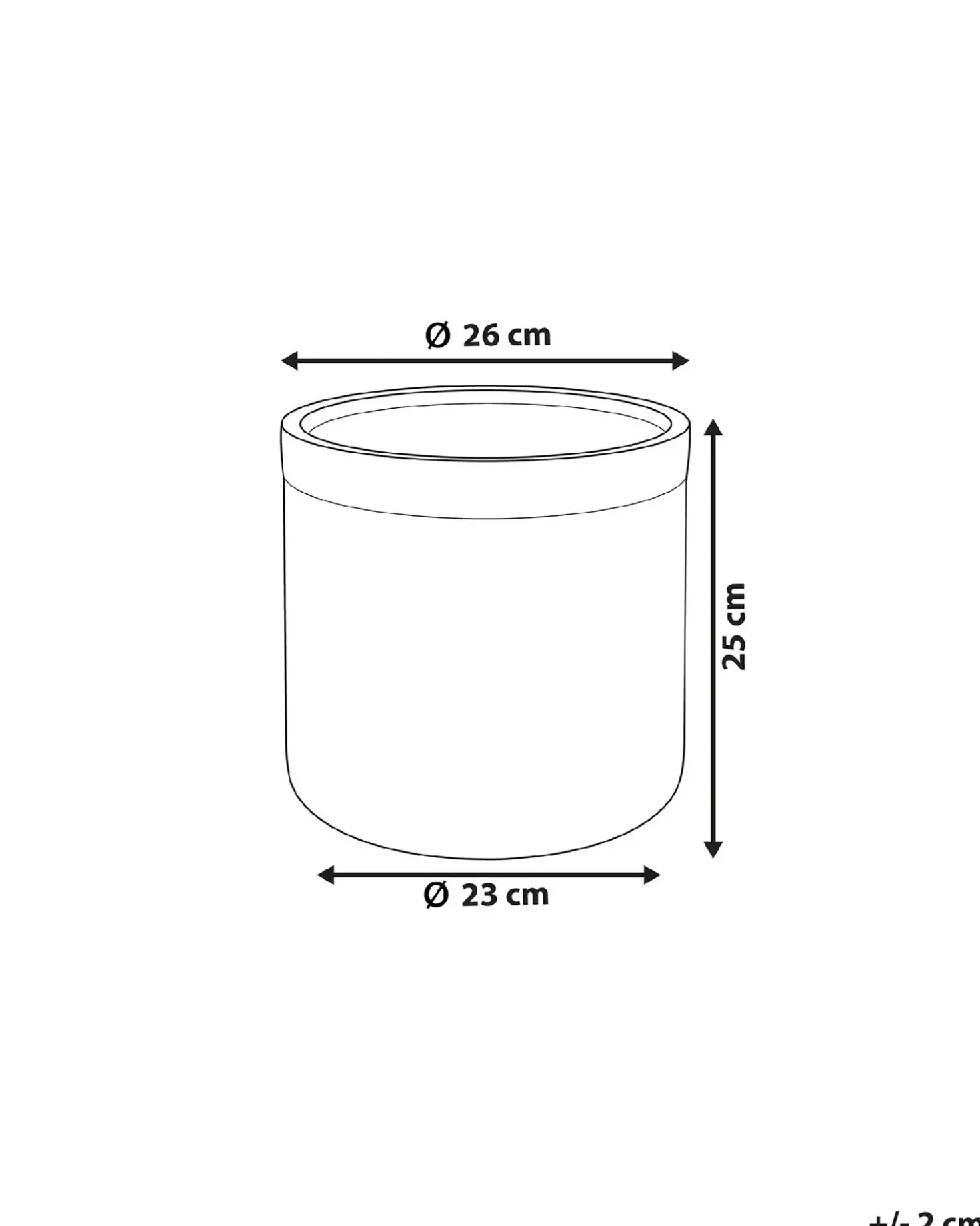 Vaso per piante SAMOS 26 cm Beige chiaro