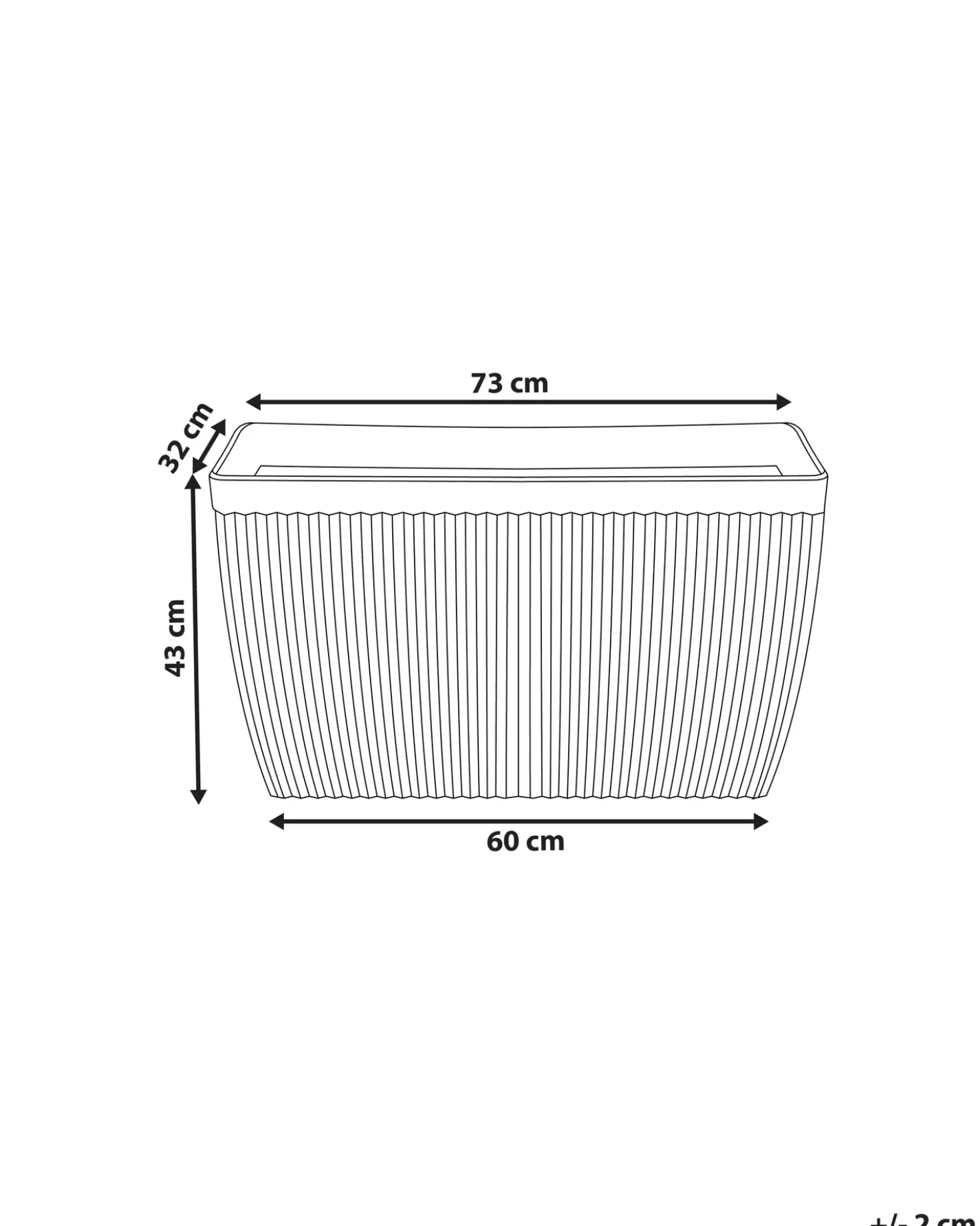 Vaso per piante SISAL 73 cm Beige
