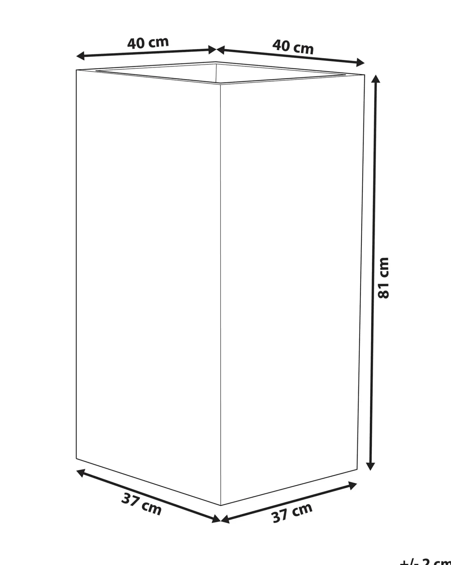 Vaso per piante TENNO 40 cm Marrone scuro
