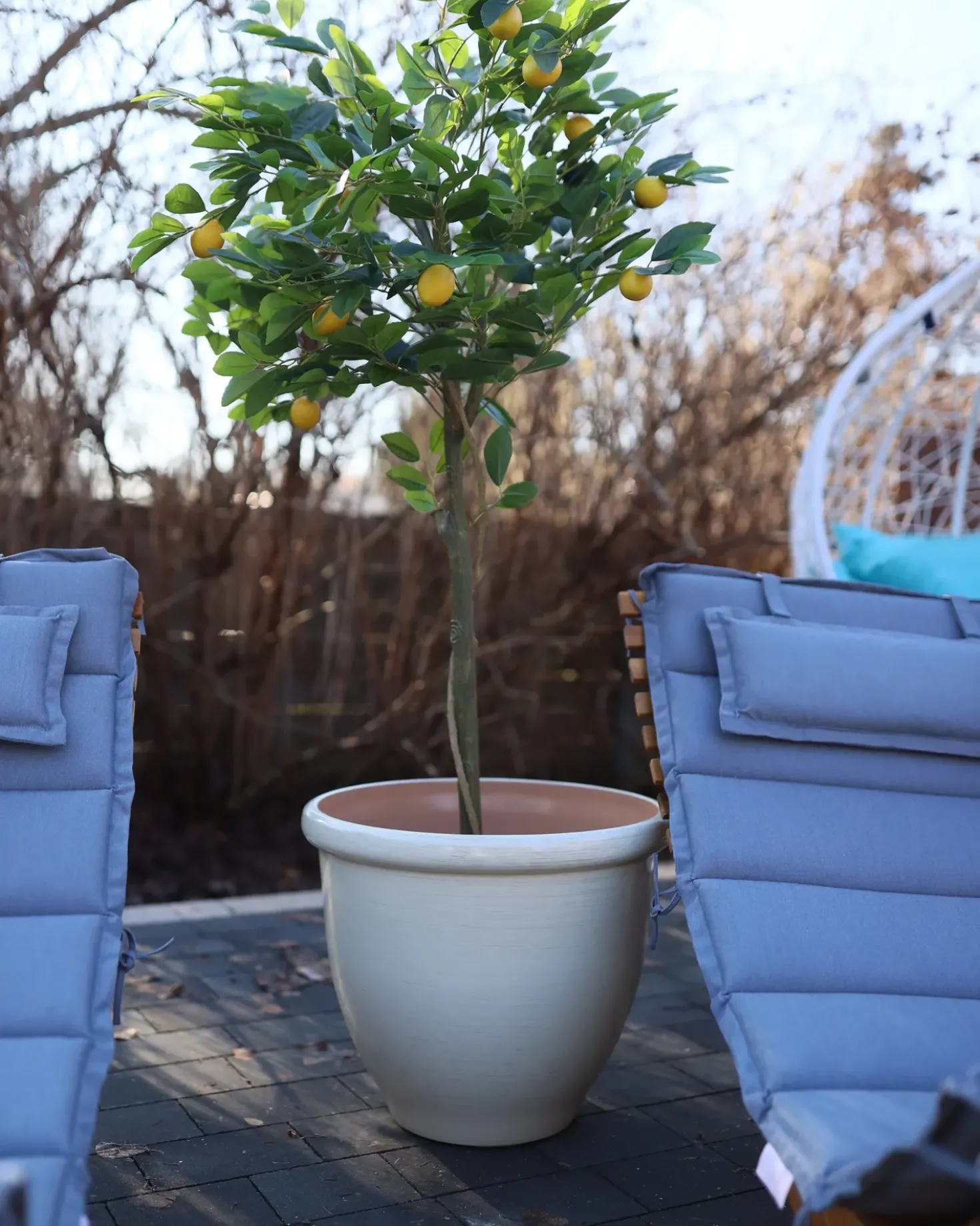 Vaso per piante TESALIA 49 cm Beige chiaro