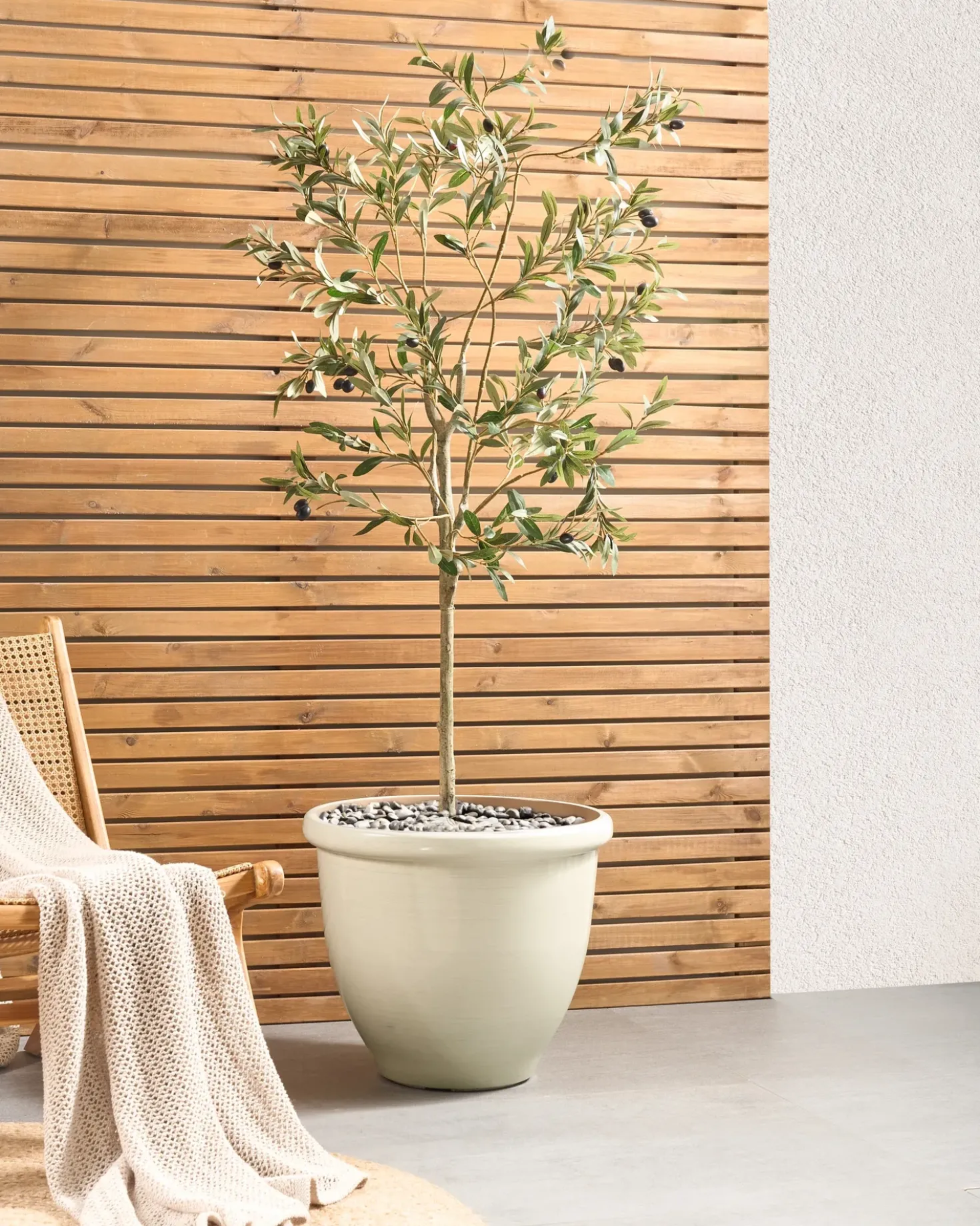 Vaso per piante TESALIA 49 cm Beige chiaro