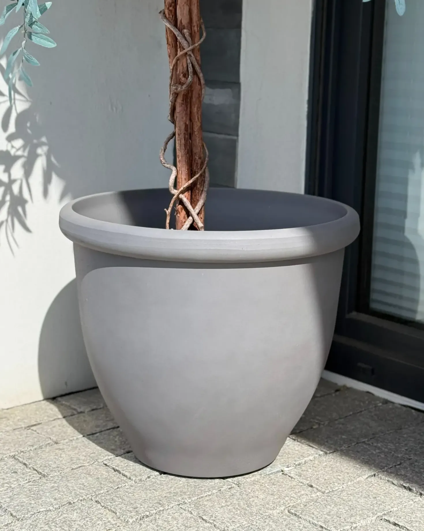 Vaso per piante TESALIA 49 cm Grigio