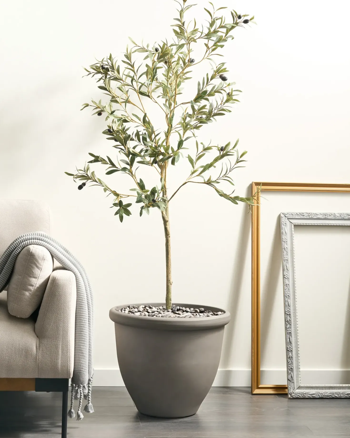 Vaso per piante TESALIA 49 cm Grigio
