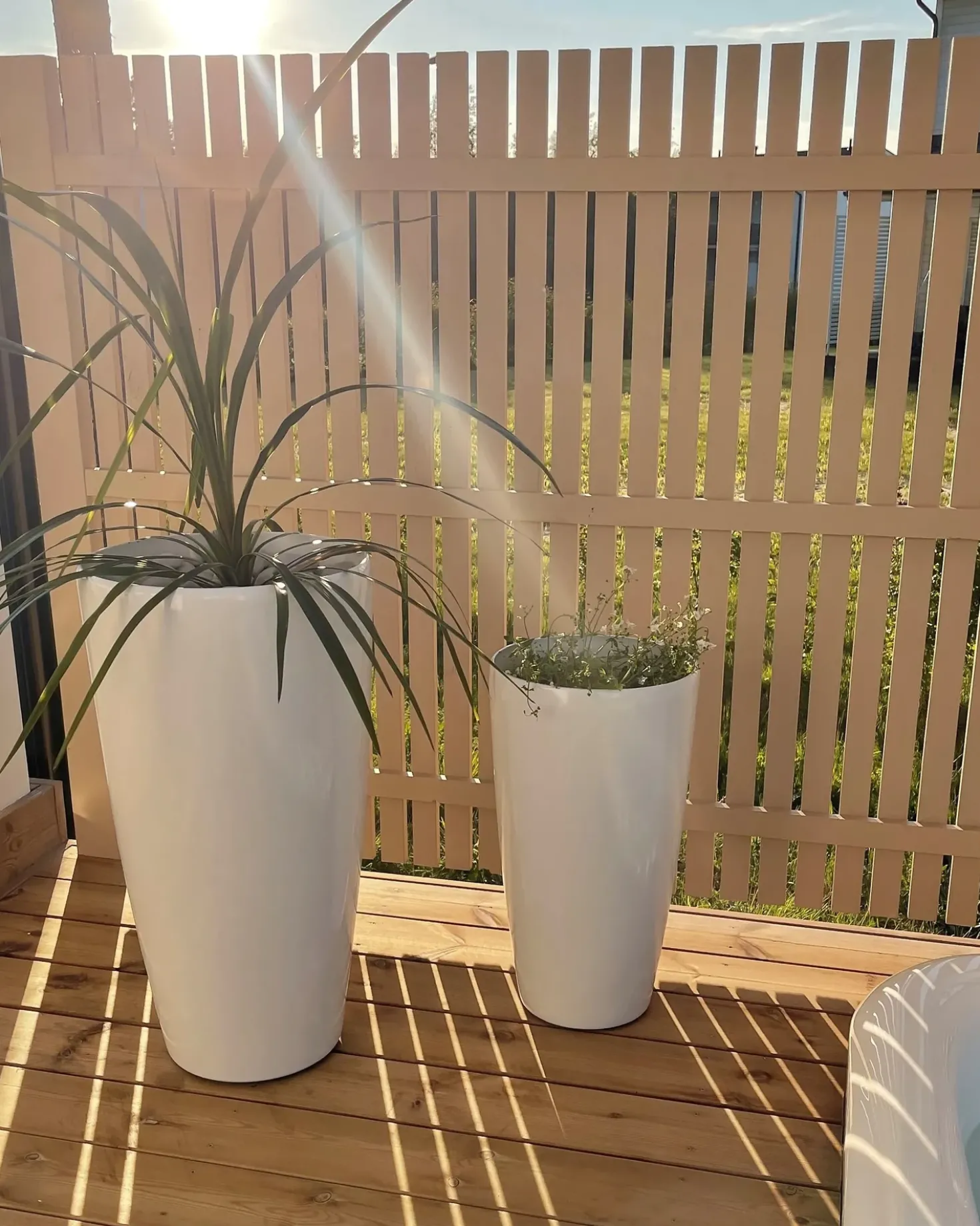 Vaso per piante TSERIA 40 cm Bianco