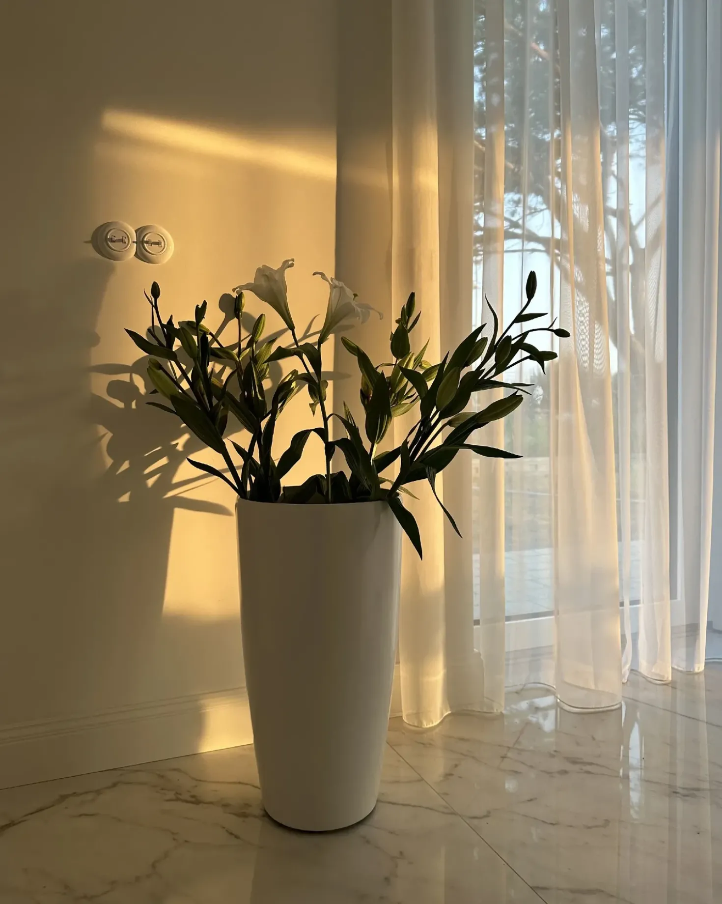 Vaso per piante TSERIA 40 cm Bianco