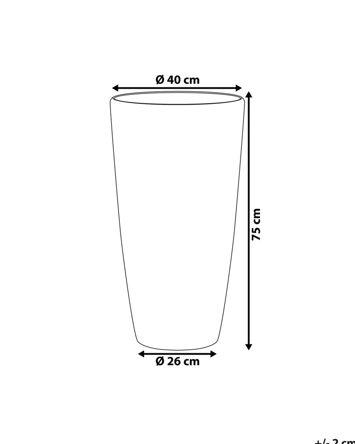Vaso per piante TSERIA 40 cm Bianco
