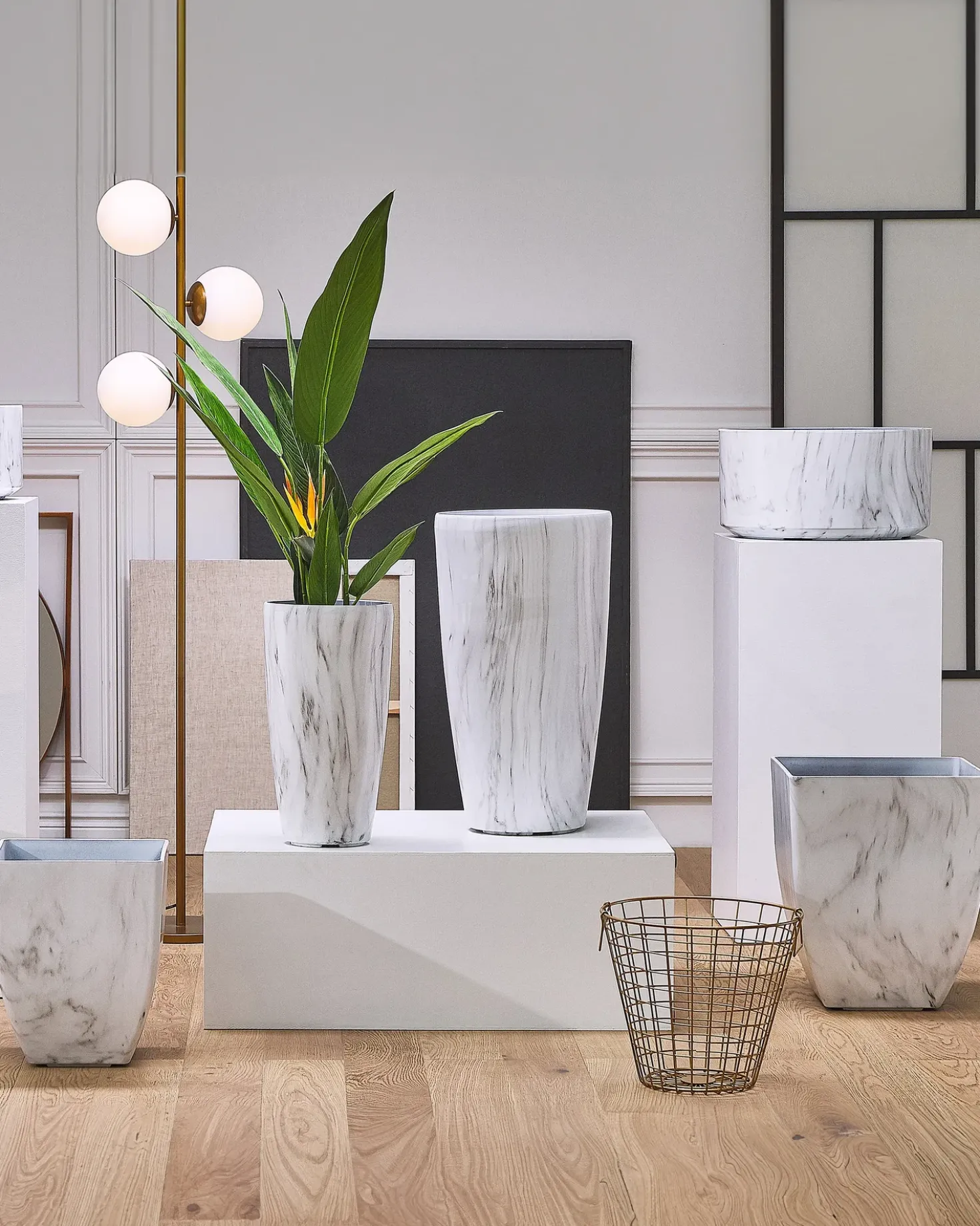 Vaso per piante VALTA 43 cm Bianco