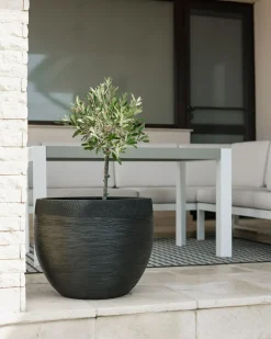 Vaso per piante ZAKROS 50 cm Nero