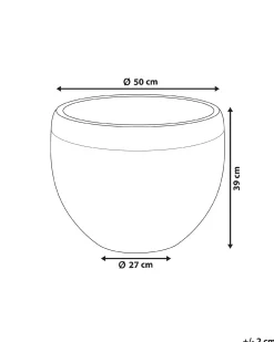 Vaso per piante ZAKROS 50 cm Grigio