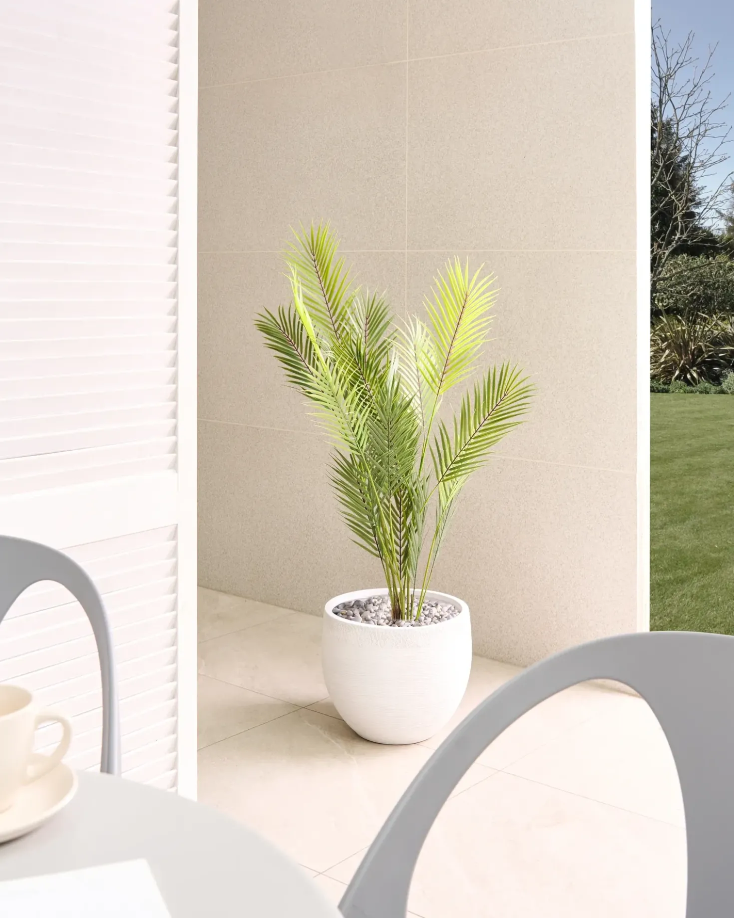 Vaso per piante ZAKROS 38 cm Bianco