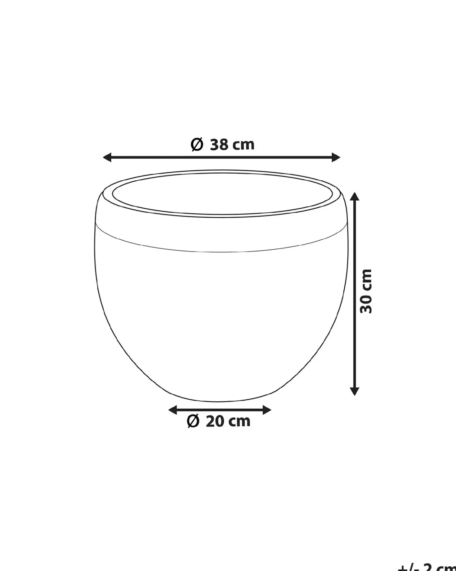 Vaso per piante ZAKROS 38 cm Bianco