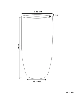 Vaso per piante ZELKOVA 35 cm Beige chiaro