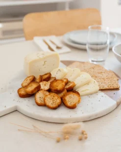 Vassoio da portata ACHARNES Pietra Marmo bianco
