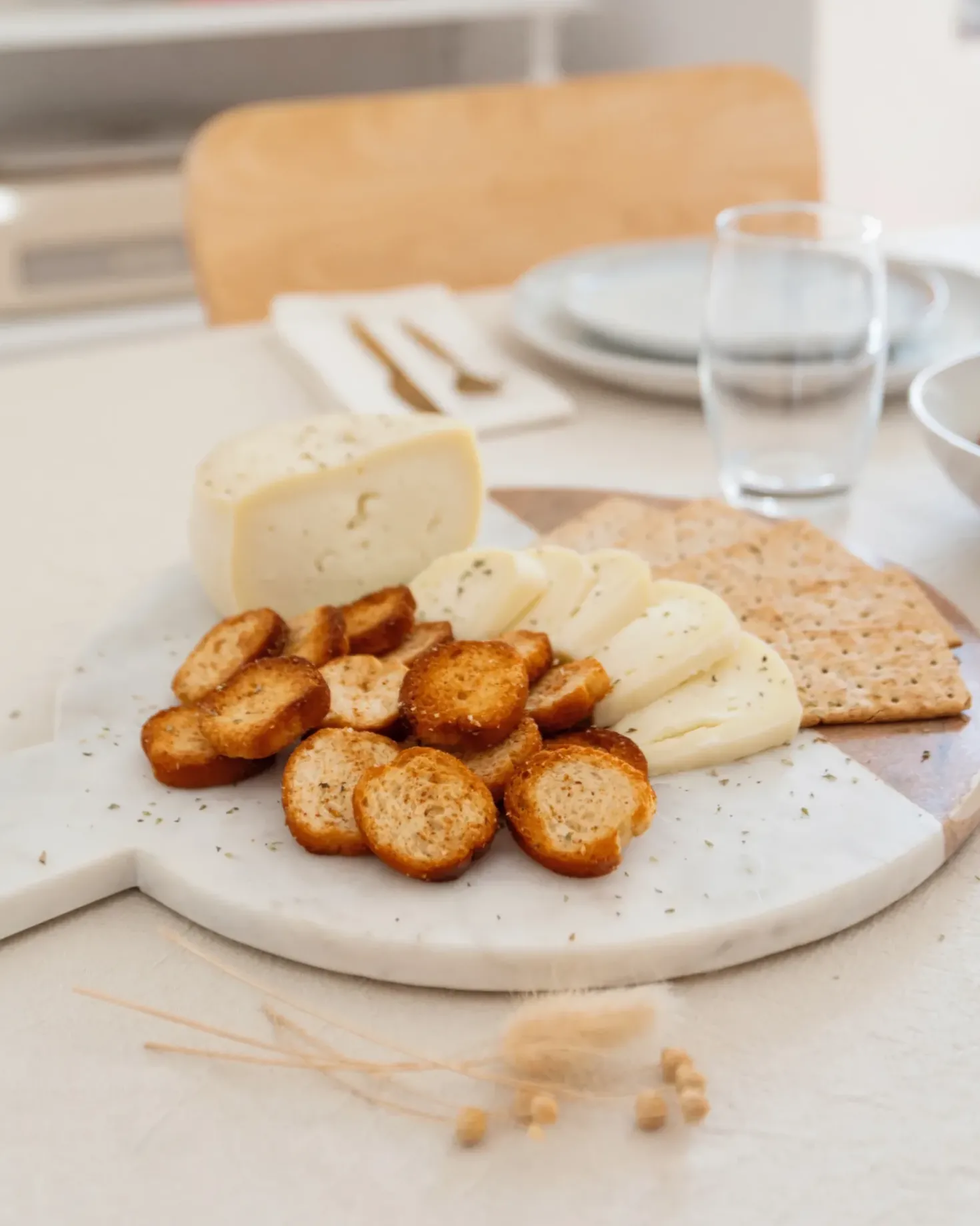 Vassoio da portata ACHARNES Pietra Marmo bianco