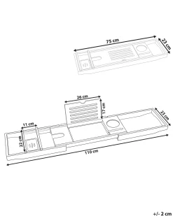 Vassoio per bagno LOWES Bambù Marrone chiaro