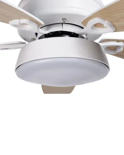 Ventilatore a soffitto con luce LOGAN con telecomando LED Bianco