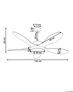 Ventilatore a soffitto con luce BARBET con telecomando LED Marrone chiaro