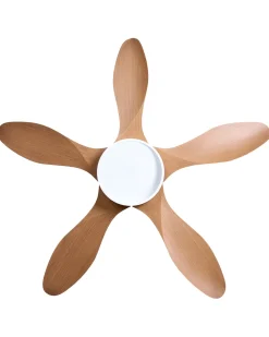 Ventilatore a soffitto con luce BARBET con telecomando LED Marrone chiaro