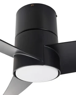 Ventilatore a soffitto con luce CANETE con telecomando LED Nero