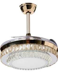 Ventilatore a soffitto con luce ASHLEY con telecomando Oro