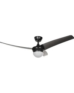 Ventilatore a soffitto con luce JIBOA con telecomando Nero