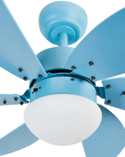 Ventilatore a soffitto con luce LOGAR con telecomando LED Blu
