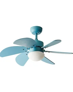 Ventilatore a soffitto con luce LOGAR con telecomando LED Blu