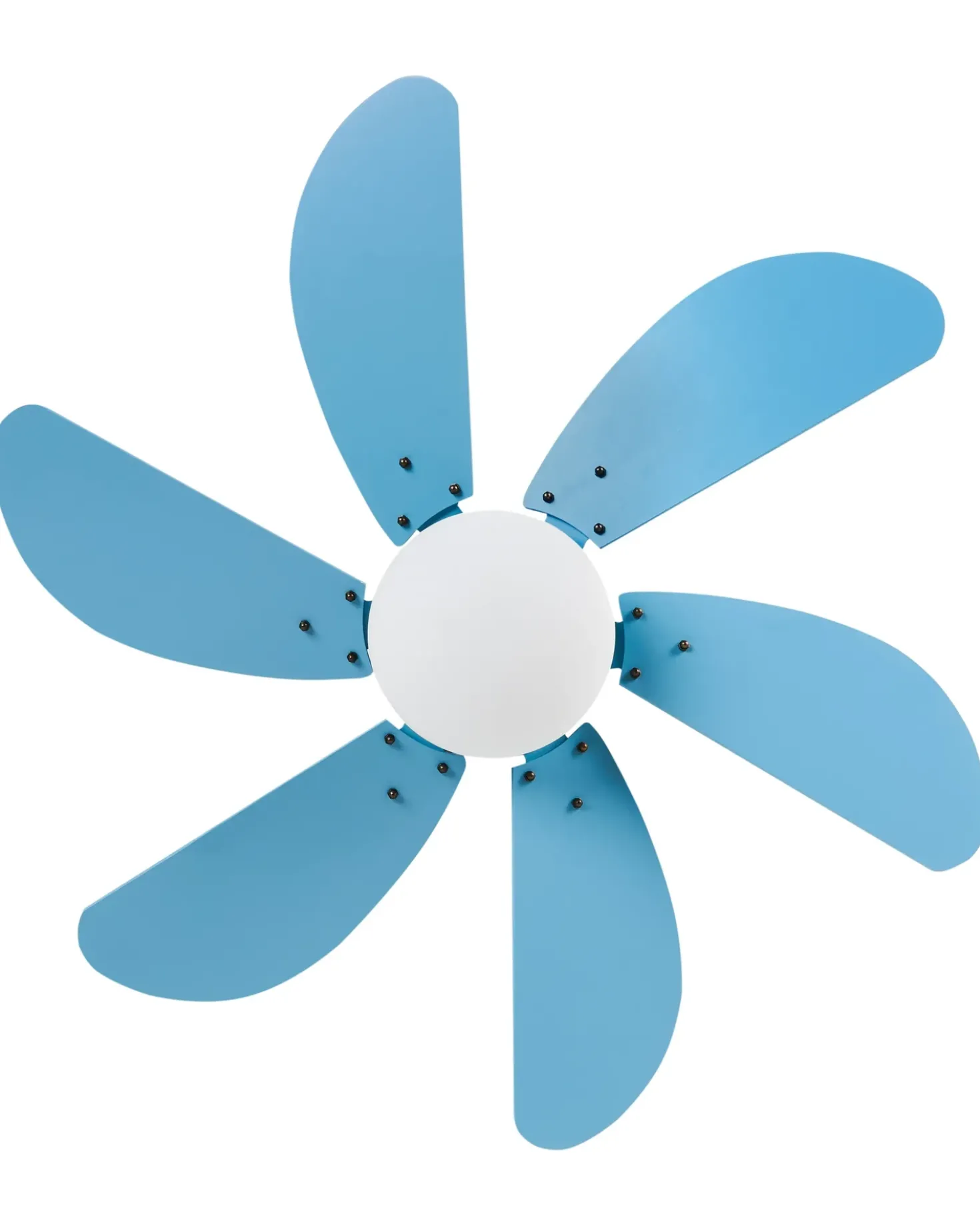 Ventilatore a soffitto con luce LOGAR con telecomando LED Blu