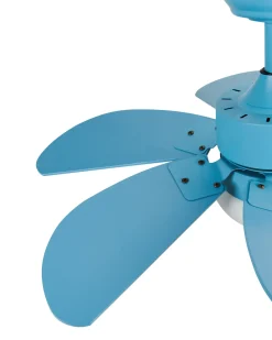 Ventilatore a soffitto con luce LOGAR con telecomando LED Blu