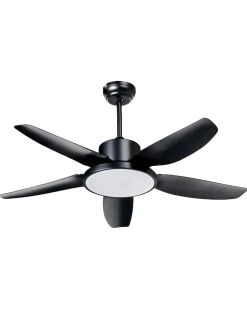 Ventilatore a soffitto con luce LOUVET con telecomando LED Nero