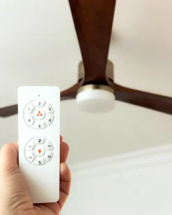 Ventilatore a soffitto con luce ARUWIMI con telecomando LED Ottone