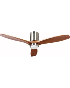 Ventilatore a soffitto con luce PIAYE con telecomando LED Marrone