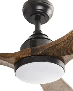 Ventilatore a soffitto con luce MOYAR con telecomando LED Marrone scuro