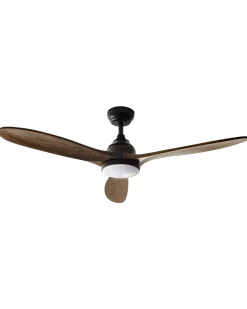 Ventilatore a soffitto con luce MOYAR con telecomando LED Marrone scuro