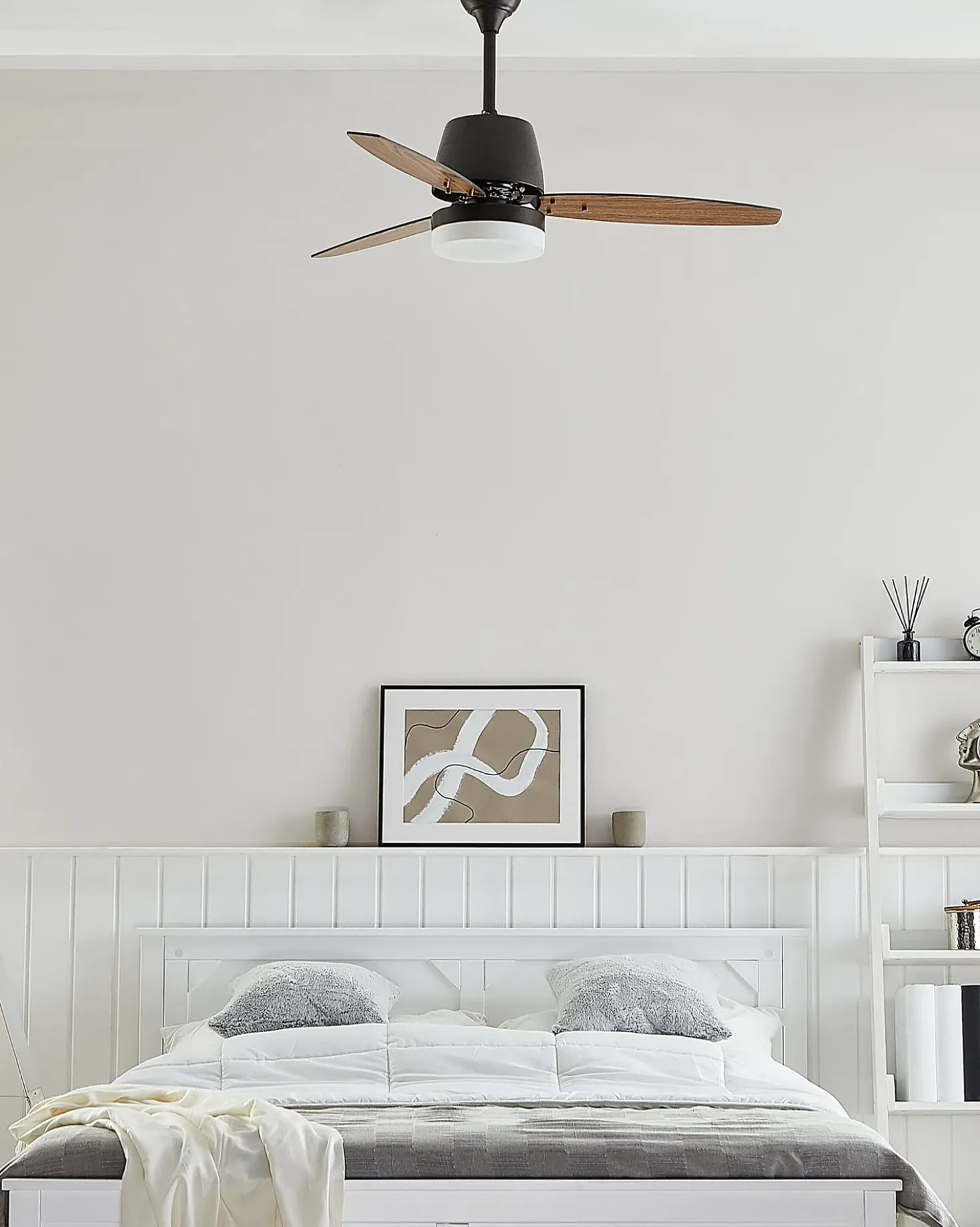 Ventilatore a soffitto con luce MLAVA con telecomando LED Marrone
