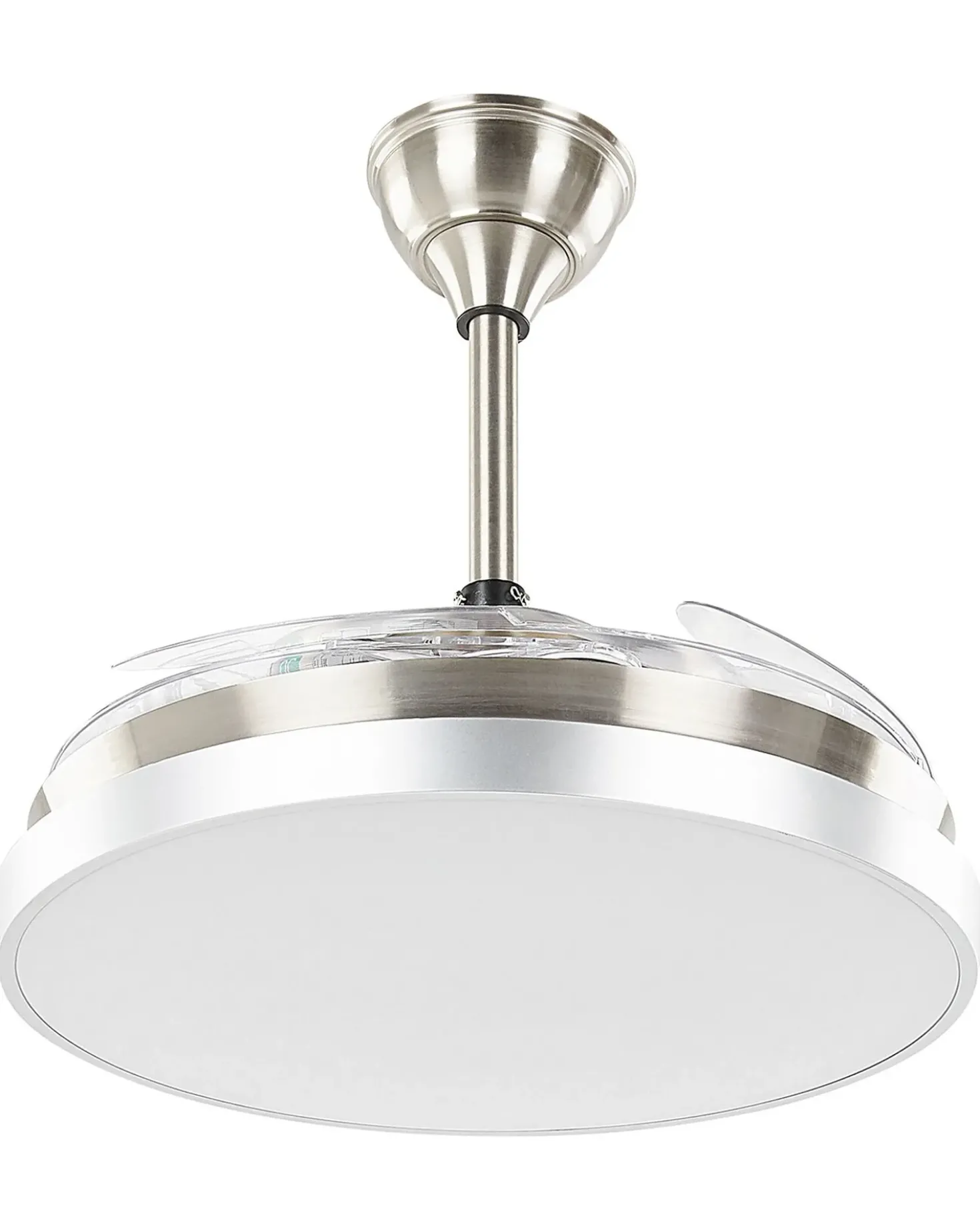 Ventilatore a soffitto con luce IBAR con telecomando LED Trasparente