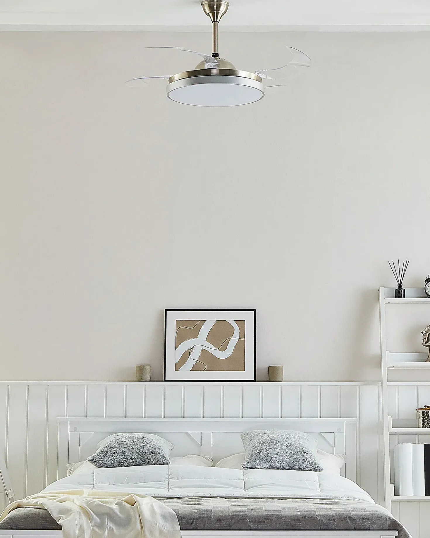 Ventilatore a soffitto con luce IBAR con telecomando LED Trasparente