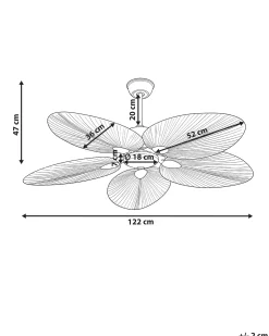 Ventilatore a soffitto MAMMOTH con telecomando Naturale