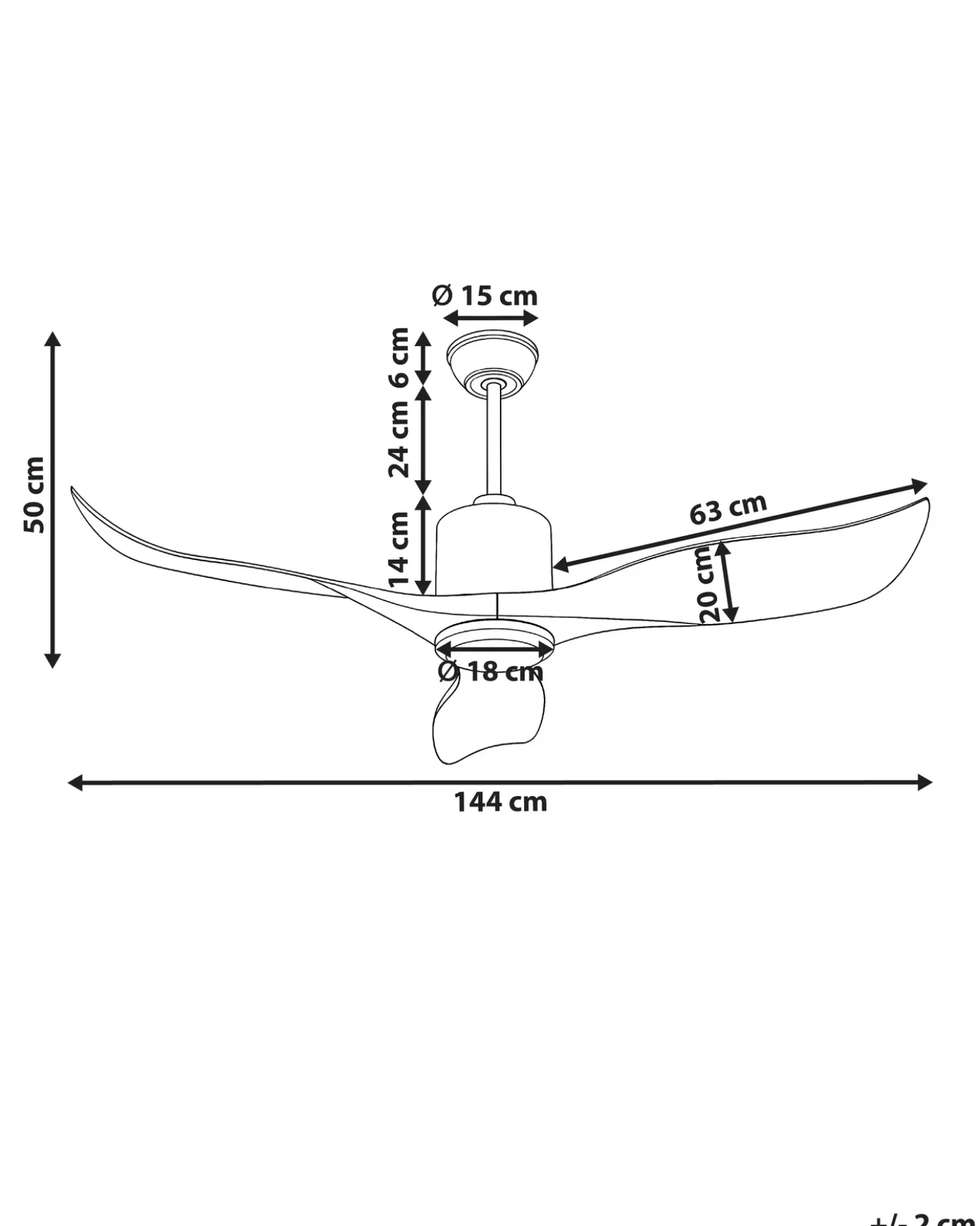 Ventilatore a soffitto ROSEAU Marrone