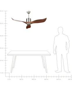 Ventilatore a soffitto ROSEAU Marrone