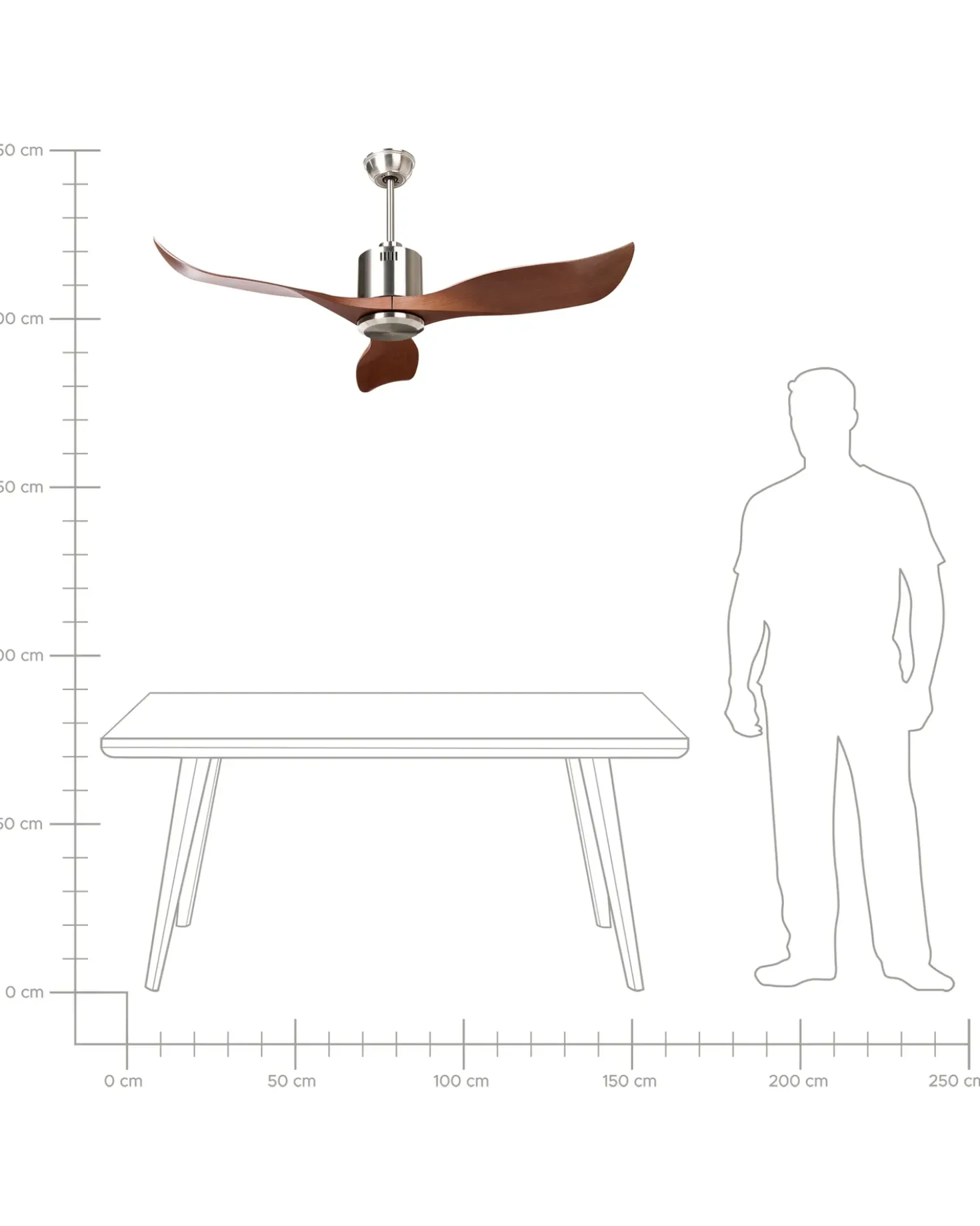 Ventilatore a soffitto ROSEAU Marrone